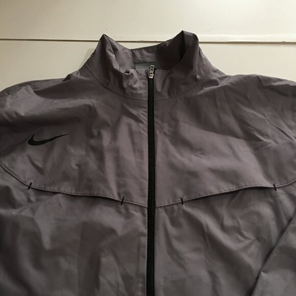 Nike Golf Mens Large Gray Jacket Full Zip Windbreaker Storm Fit Mesh Lined - Picture 2 of 10